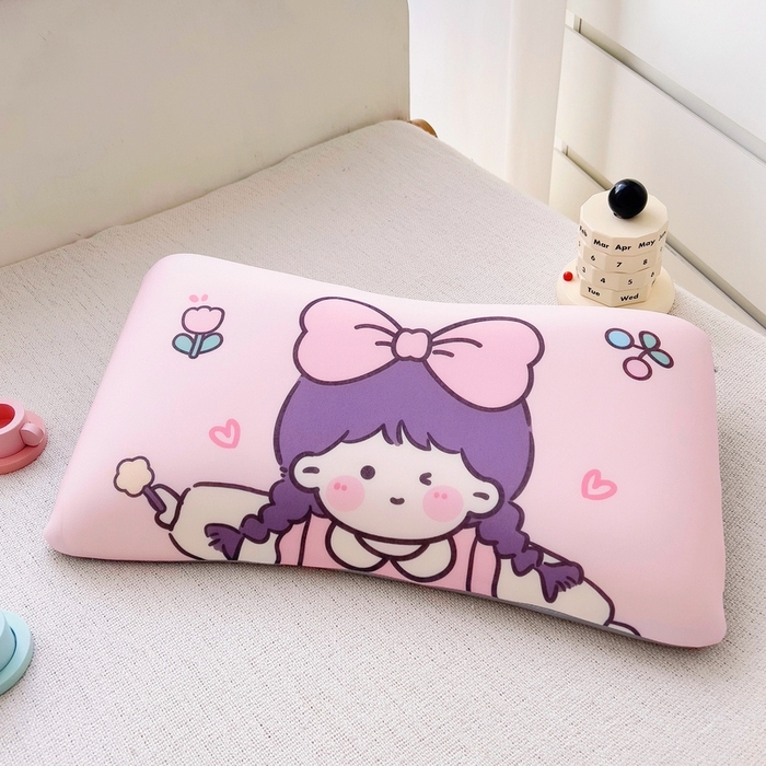 91家纺网 家纺一手货源 找家纺 2025新款卡通凉感丝亲肤枕 小仙女50*30*4 