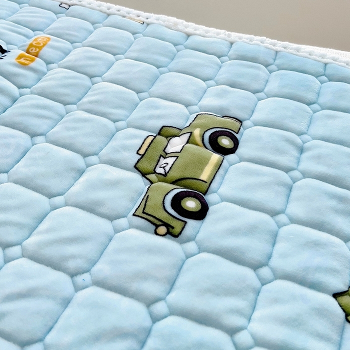 91家纺网 家纺一手货源 找家纺 梵赫家纺2024新款牛奶绒床护垫床垫幼儿园床垫儿童床垫可水洗 薄垫-工程车队