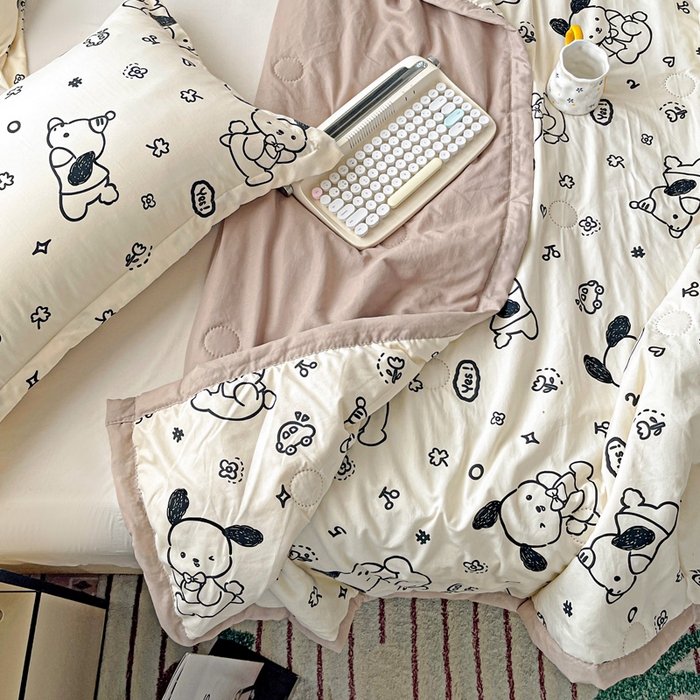 91家纺网 家纺一手货源 找家纺 富艺隆 2025新款水洗棉双层纱夏被 奶酪丸丸饼