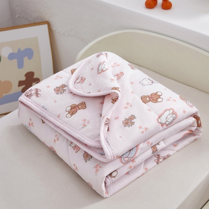 91家纺网 家纺一手货源 找家纺 （总）丝涟家居 2025新款A类卡通小清新双面印花凉感丝夏被