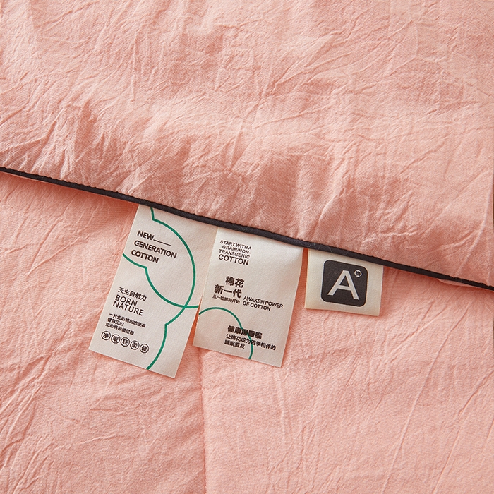 91家纺网 家纺一手货源 找家纺 熙宴家纺 2025新款纯色水洗棉新疆棉花夏被 粉玉