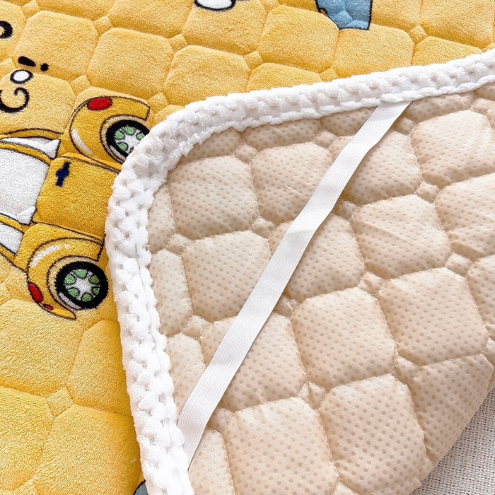 91家纺网 家纺一手货源 找家纺 梵赫家纺2024新款牛奶绒床护垫床垫幼儿园床垫儿童床垫可水洗 垫套-滴滴车队黄