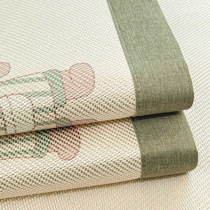 91家纺网 家纺一手货源 找家纺 迪乐妮 2025新款印花真冰藤冰凉席 丛林熊