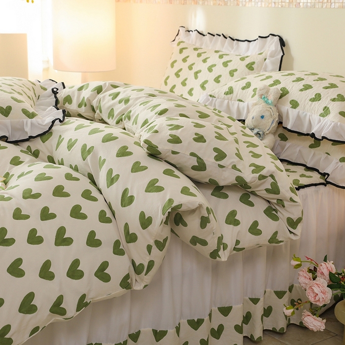 91家纺网 家纺一手货源 找家纺 金盛皇朝 2025新款加厚亲肤床裙夹棉单件三件套四件套心许