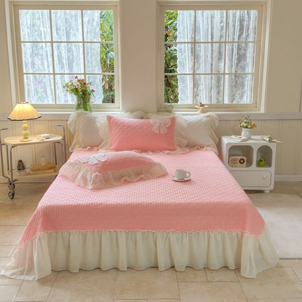 91家纺网 家纺一手货源 找家纺 （总）八方汇 2025新款雪纺床盖三件套