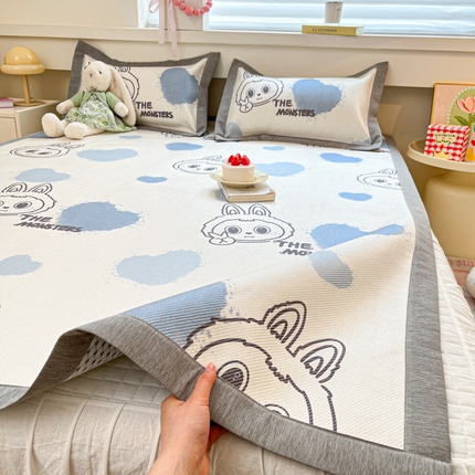 迪乐妮 2025新款印花真冰藤冰凉席 小怪兽