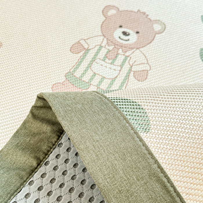 91家纺网 家纺一手货源 找家纺 迪乐妮 2025新款印花真冰藤冰凉席 丛林熊