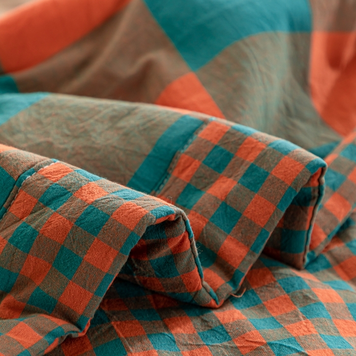 91家纺网 家纺一手货源 找家纺 鑫棉坊 2025新款全棉色织水洗棉A类棉花夏被可机洗空调被四件套床单枕套 北辰