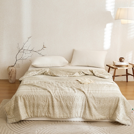 91家纺网 家纺一手货源 找家纺 （总）八方汇（一户被芯生活馆） 八方汇（一户被芯生活馆） 2025春夏新品赛瑞娜A类全棉60支有氧双层纱复古夏被夏凉被被子空调被子被芯