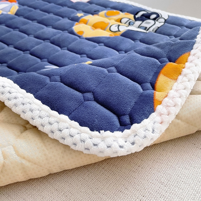 91家纺网 家纺一手货源 找家纺 梵赫家纺2024新款牛奶绒床护垫床垫幼儿园床垫儿童床垫可水洗 薄垫-太空旅行