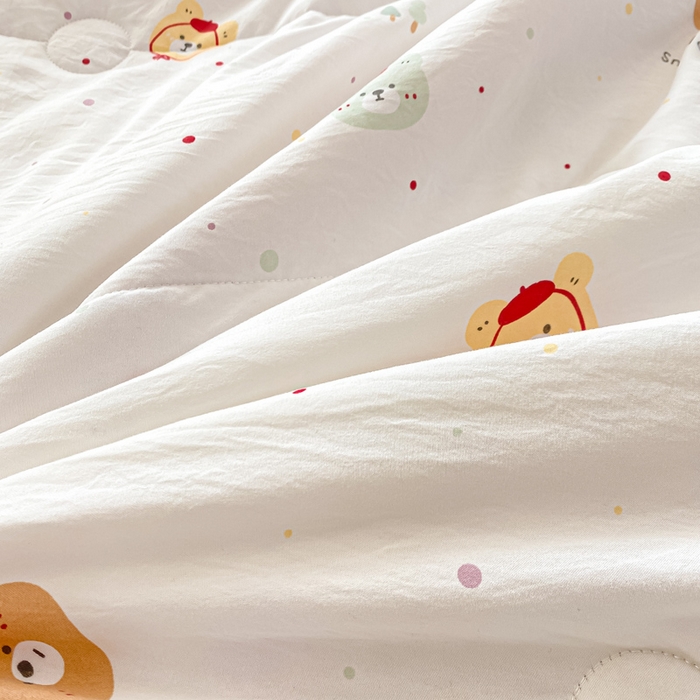 91家纺网 家纺一手货源 找家纺 好睡棉 2025新款柔软裸睡级水洗棉夏被新疆棉花被夏凉被空调被被子 温暖小熊