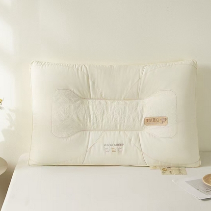 91家纺网 家纺一手货源 找家纺 （总）云熙枕业 2025爆款推荐羊绒蛋白羽丝护颈枕48×74