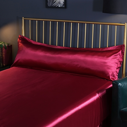 91家纺网 家纺一手货源 找家纺 【蒂梵熙家纺】双人枕套 2025新款水洗真丝单品长枕套1.2米1.5m双人枕套冰丝枕套丝绸枕头套