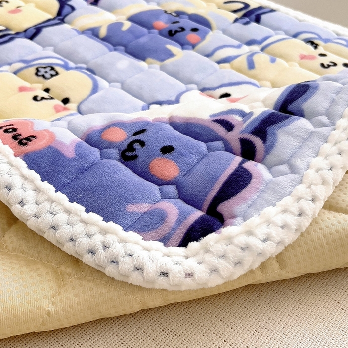 91家纺网 家纺一手货源 找家纺 梵赫家纺2024新款牛奶绒床护垫床垫幼儿园床垫儿童床垫可水洗 薄垫-啵啵恐龙