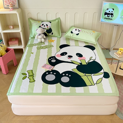 91家纺网 家纺一手货源 找家纺 （总）摩妮卡 2025新款A类大版碳光冰丝席 三件套