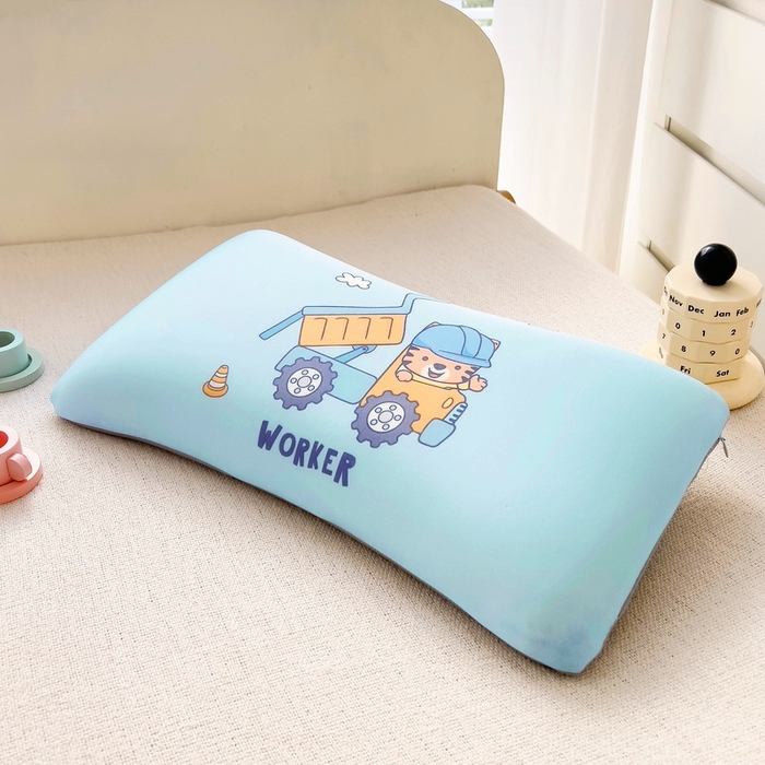 91家纺网 家纺一手货源 找家纺 2025新款卡通凉感丝亲肤枕 工程虎50*30*4 