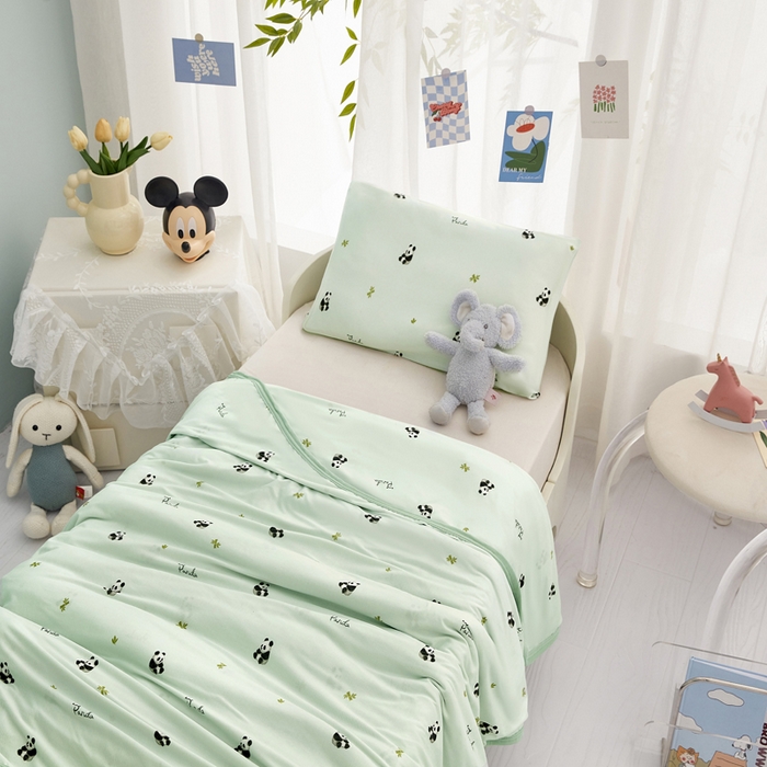 91家纺网 家纺一手货源 找家纺 （总）丝涟家居 2025新款婴儿裸睡级凉感针织毯幼儿园夏被儿童夏被毯子