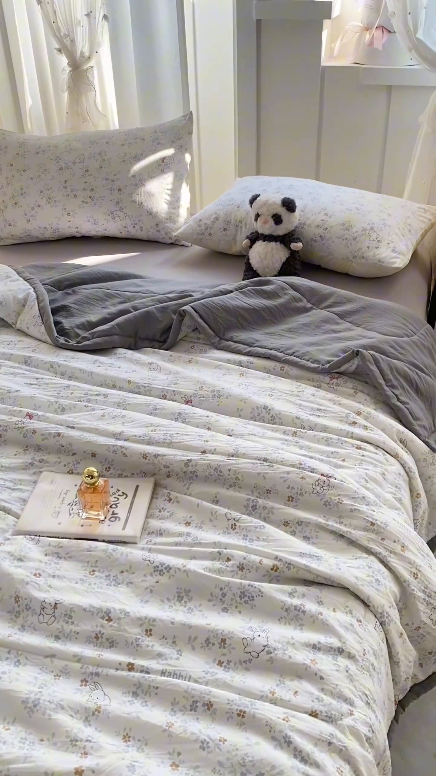 91家纺网 家纺一手货源 找家纺 2025梦初语新款水洗棉印花棉花被 花园兔兔