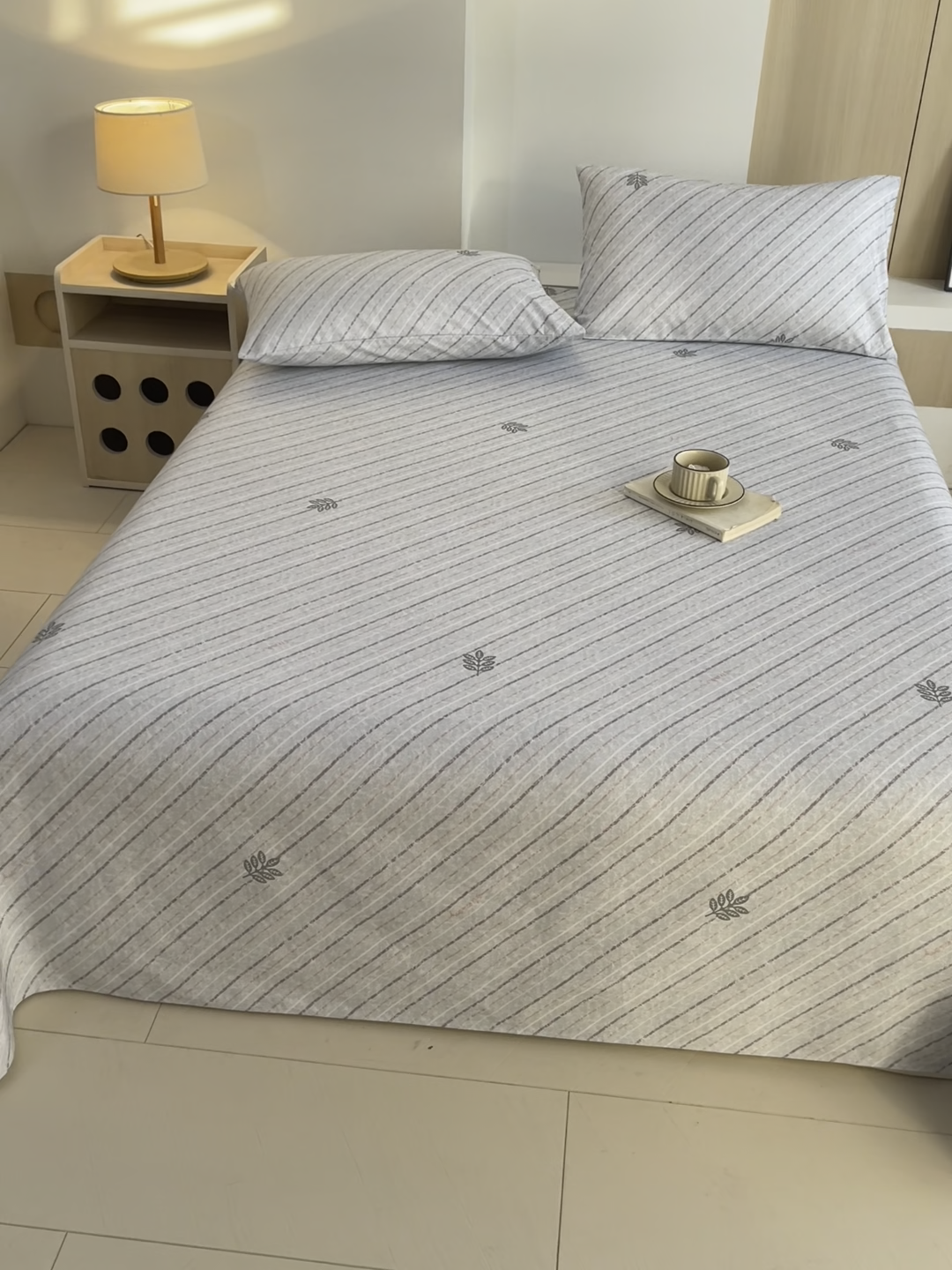 91家纺网 家纺一手货源 找家纺 爱彼2025新款华夫格全棉纯棉老粗布床单凉席-系列三 莫奈