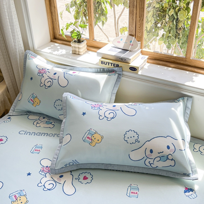 91家纺网 家纺一手货源 找家纺 博雅 2025新款三丽欧A类小版数码印花1200D冰丝凉席凉席席子 甜品玉桂狗