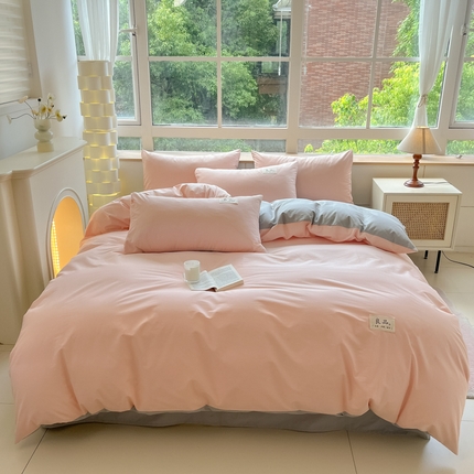 91家纺网 家纺一手货源 找家纺 （总）禧澜庭 2025新款纯棉全棉水洗棉斜纹无印风贴标四件套三件套