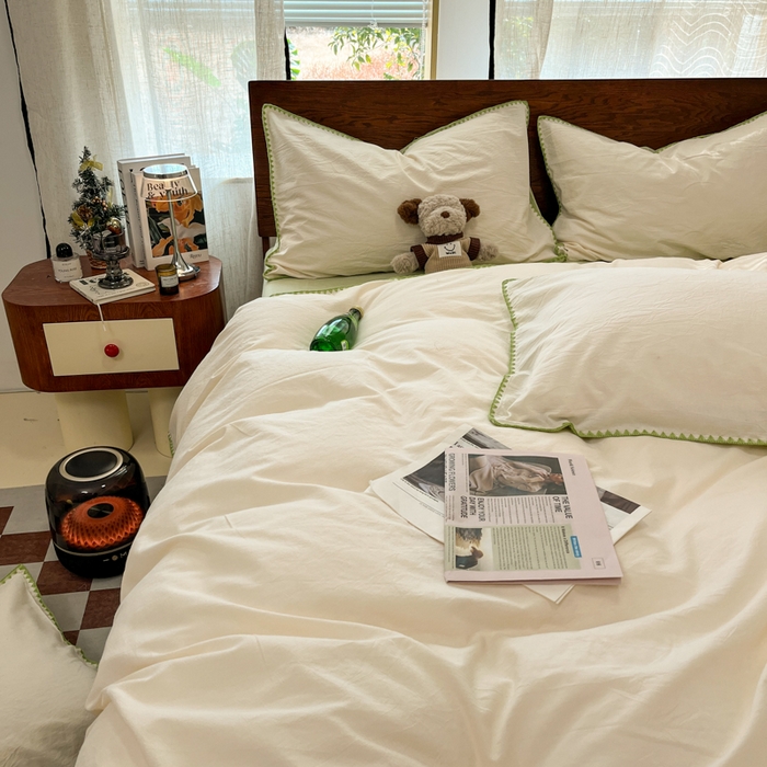 91家纺网 家纺一手货源 找家纺 （总）慕尚家纺 2025新款全棉纯棉三角针色织四件套