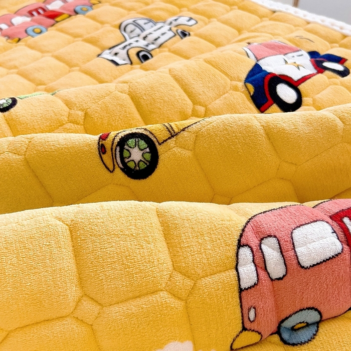 91家纺网 家纺一手货源 找家纺 梵赫家纺2024新款牛奶绒床护垫床垫幼儿园床垫儿童床垫可水洗 薄垫-滴滴车队黄