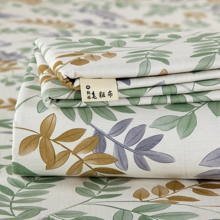 91家纺网 家纺一手货源 找家纺 爱彼2025新款华夫格全棉纯棉老粗布床单凉席-系列三 绿风铃