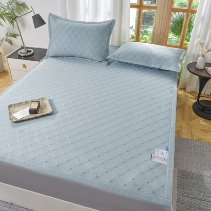 慕克斯家纺 2025新款高端加密加厚凉豆豆软席家用凉席子空调席 爱豆系列 蓝色