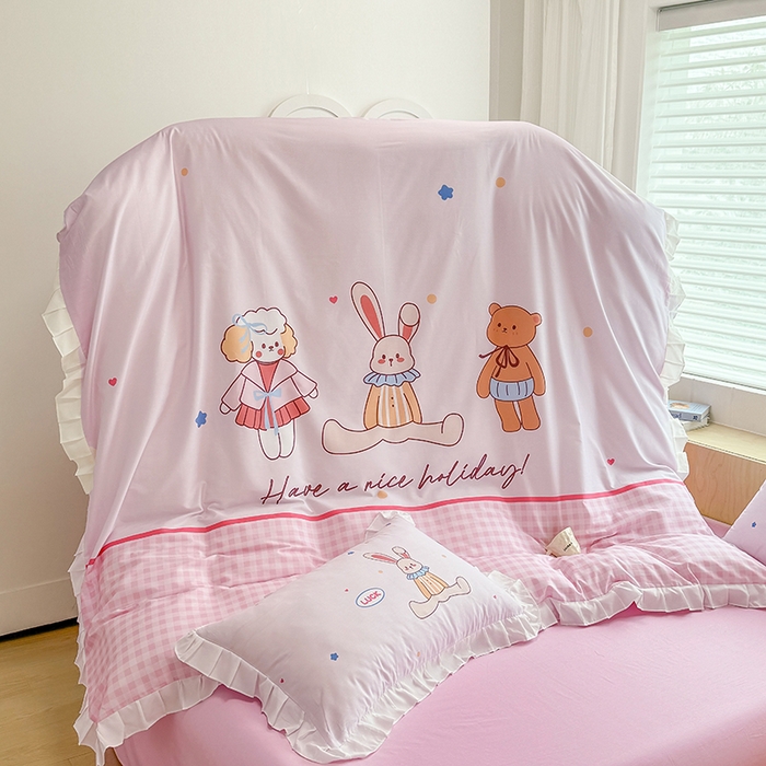 91家纺网 家纺一手货源 找家纺 玉元坊 2025新款全棉纯棉数码印花四件套 小熊伙伴