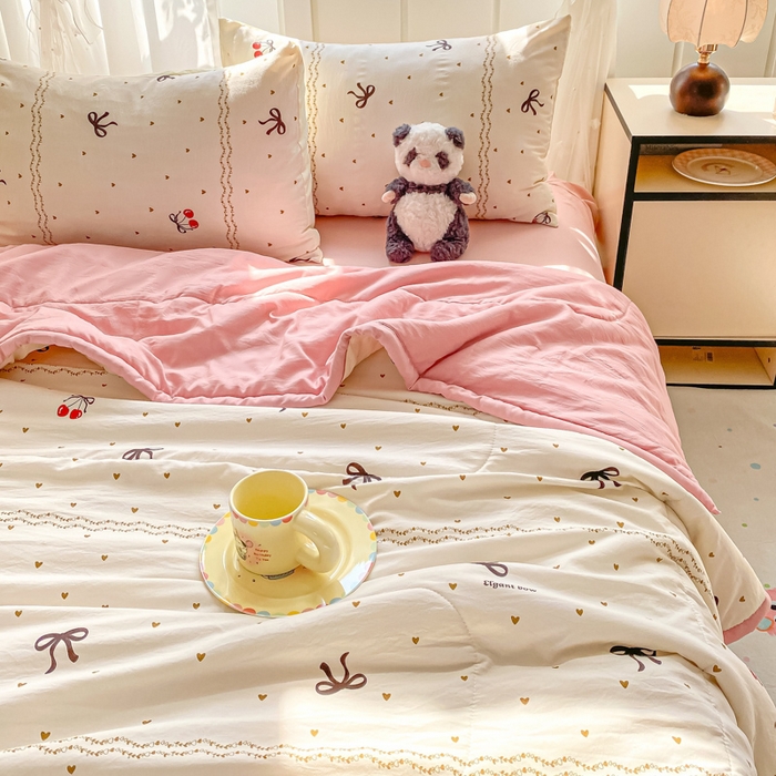 91家纺网 家纺一手货源 找家纺 2025梦初语新款水洗棉印花棉花被 遇见