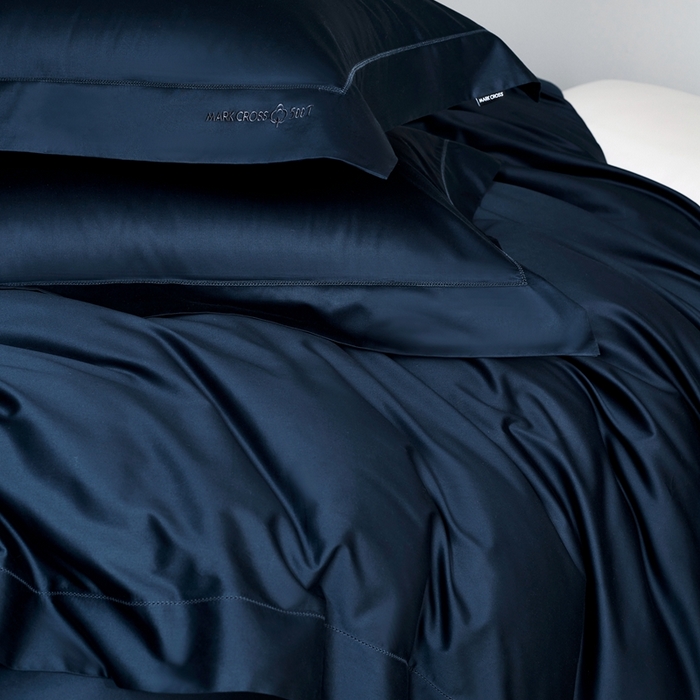 91家纺网 家纺一手货源 找家纺 佳汐蓝 2025新款奢简高支棉柔雾奢缎长绒棉四件套券后不低于628/648元 风暴蓝