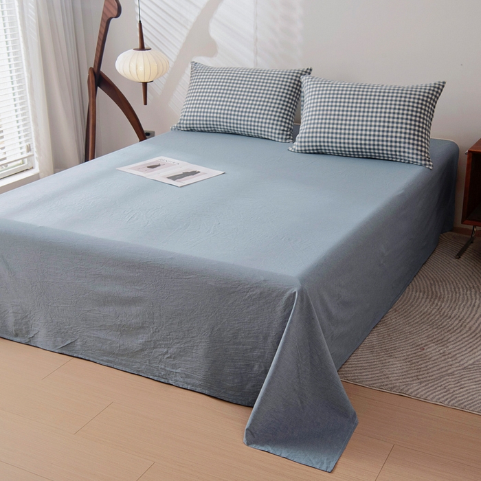 91家纺网 家纺一手货源 找家纺 鑫棉坊 2025新款全棉色织水洗棉A类棉花夏被可机洗空调被四件套床单枕套 欢乐