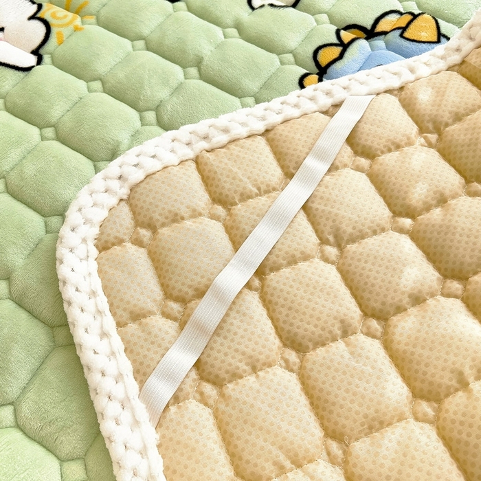 91家纺网 家纺一手货源 找家纺 梵赫家纺2024新款牛奶绒床护垫床垫幼儿园床垫儿童床垫可水洗 垫套-恐龙集结