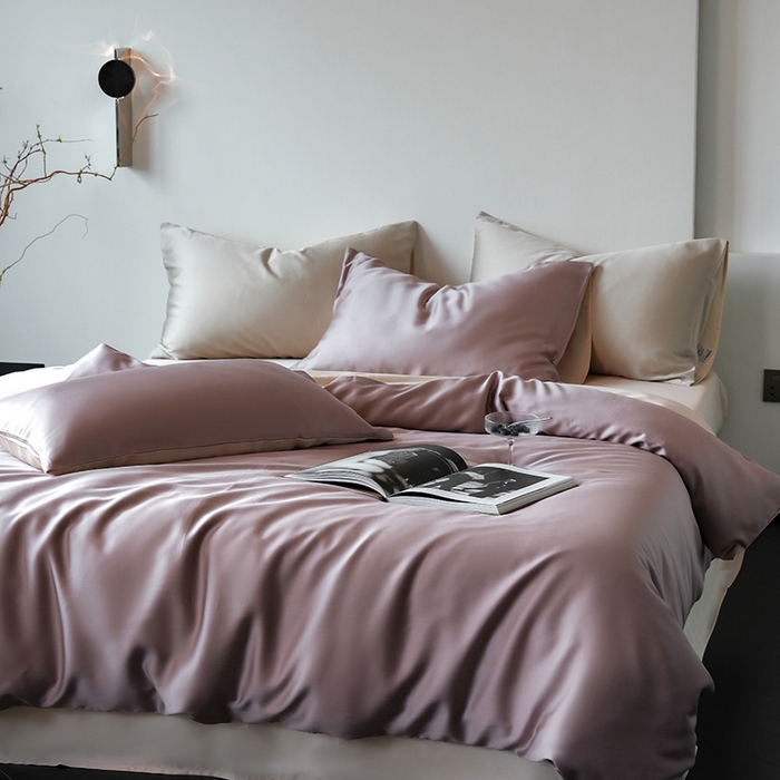 91家纺网 家纺一手货源 找家纺 简纯主义 2025新款60s兰精天丝纯色四件套 兰黛