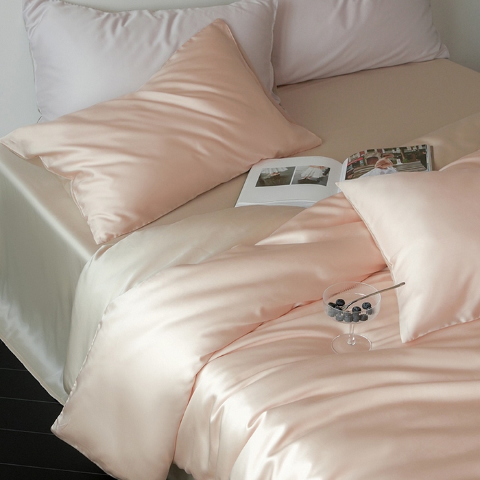 91家纺网 家纺一手货源 找家纺 简纯主义 2025新款60s兰精天丝纯色四件套 梦露