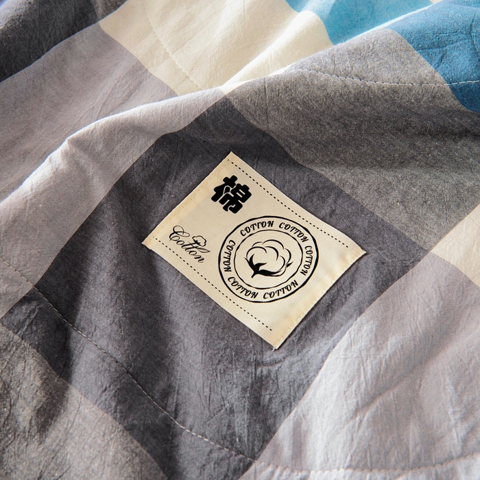 91家纺网 家纺一手货源 找家纺 鑫棉坊 2025新款全棉色织水洗棉A类棉花夏被可机洗空调被四件套床单枕套 布丁