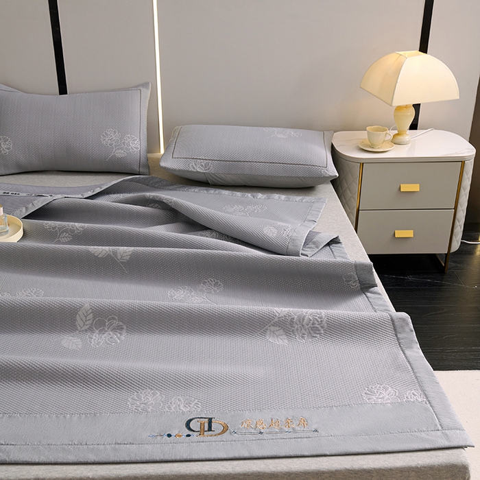 91家纺网 家纺一手货源 找家纺 （总）席之家 2025新款3D冰感豆豆宽边直角凉席