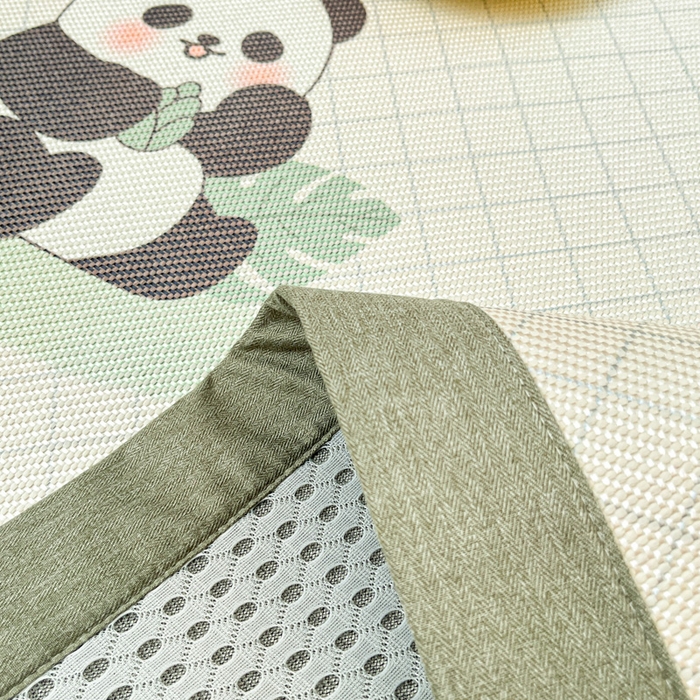 91家纺网 家纺一手货源 找家纺 迪乐妮 2025新款印花真冰藤冰凉席 可爱熊猫