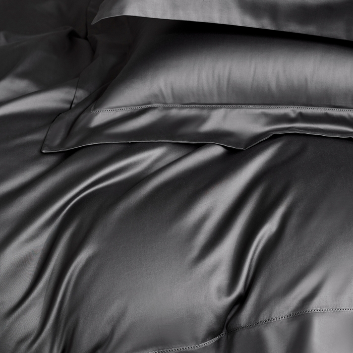 91家纺网 家纺一手货源 找家纺 佳汐蓝 2025新款奢简高支棉柔雾奢缎长绒棉四件套券后不低于628/648元 百慕灰