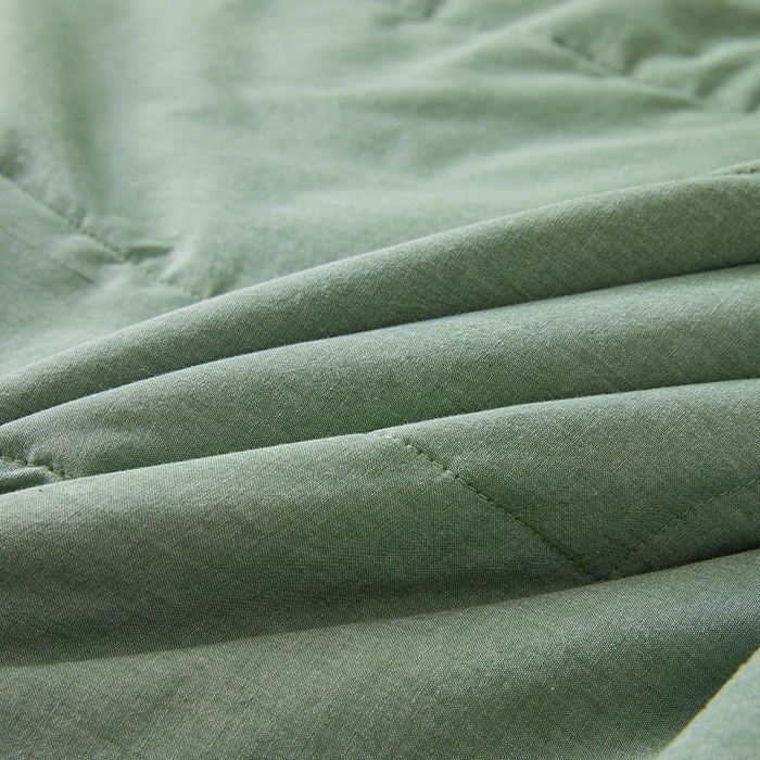 91家纺网 家纺一手货源 找家纺 熙宴家纺 2025新款纯色水洗棉新疆棉花夏被 青绿