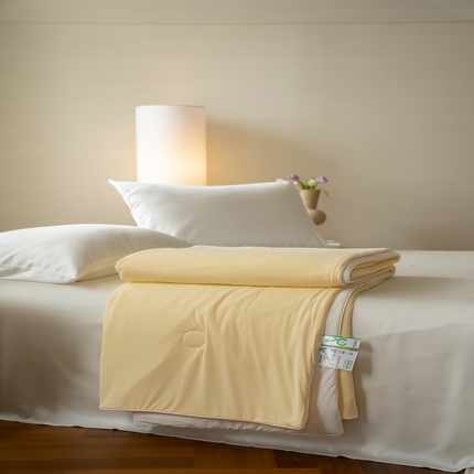 91家纺网 家纺一手货源 找家纺 华超针织 2025新款锦氨凉感夏被夏凉被空调被 芝士