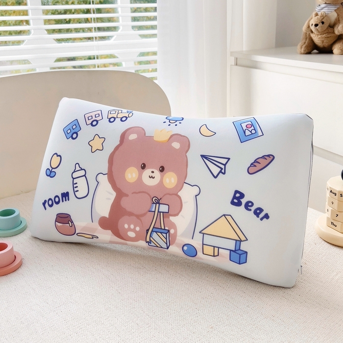 91家纺网 家纺一手货源 找家纺 2025新款卡通凉感丝亲肤枕 礼物熊50*30*4 