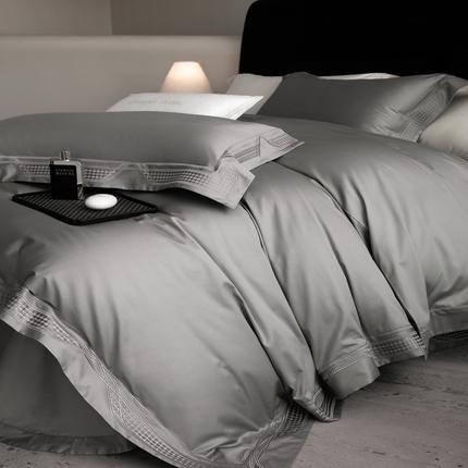 馨蕊家居 2025春夏新品100s高奢典藏简约全棉系列 棉凯伦-高级灰