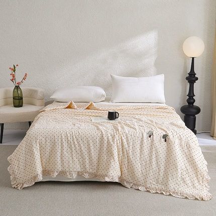 91家纺网 家纺一手货源 找家纺 （总）八方汇 2025新款双层皱皱纱森林被被子被芯