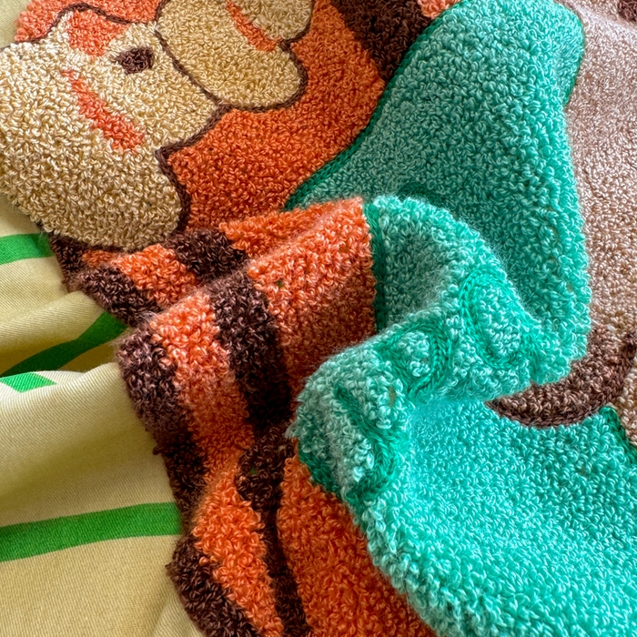 91家纺网 家纺一手货源 找家纺 （总）呗旺鹿 2025新款happy巴拉毛巾绣纯棉四件套