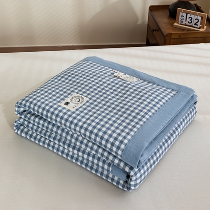 鑫棉坊 2025新款全棉色织水洗棉A类棉花夏被可机洗空调被四件套床单枕套 欢乐