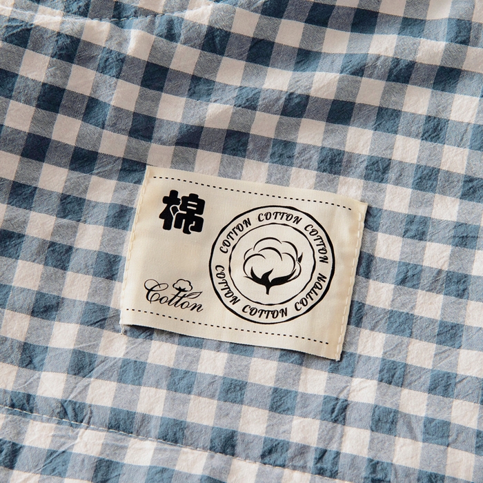 91家纺网 家纺一手货源 找家纺 鑫棉坊 2025新款全棉色织水洗棉A类棉花夏被可机洗空调被四件套床单枕套 欢乐