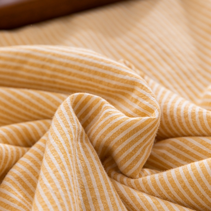 91家纺网 家纺一手货源 找家纺 鑫棉坊 2025新款全棉色织水洗棉A类棉花夏被可机洗空调被四件套床单枕套 浅杏谧境