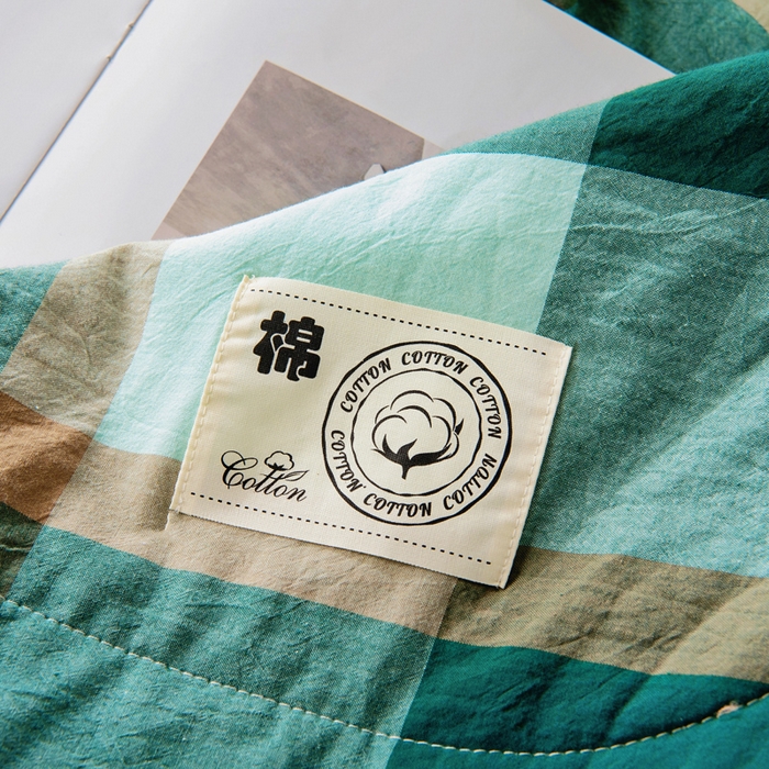 91家纺网 家纺一手货源 找家纺 鑫棉坊 2025新款全棉色织水洗棉A类棉花夏被可机洗空调被四件套床单枕套 澜海